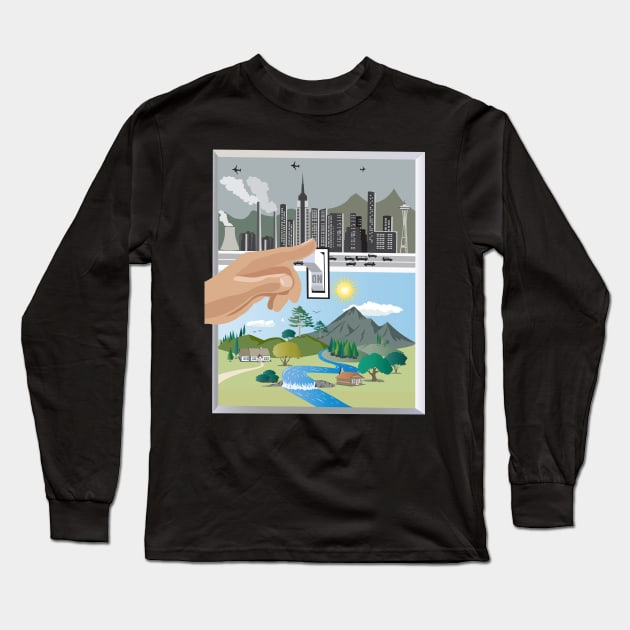 Switch to natural Long Sleeve T-Shirt by mypointink